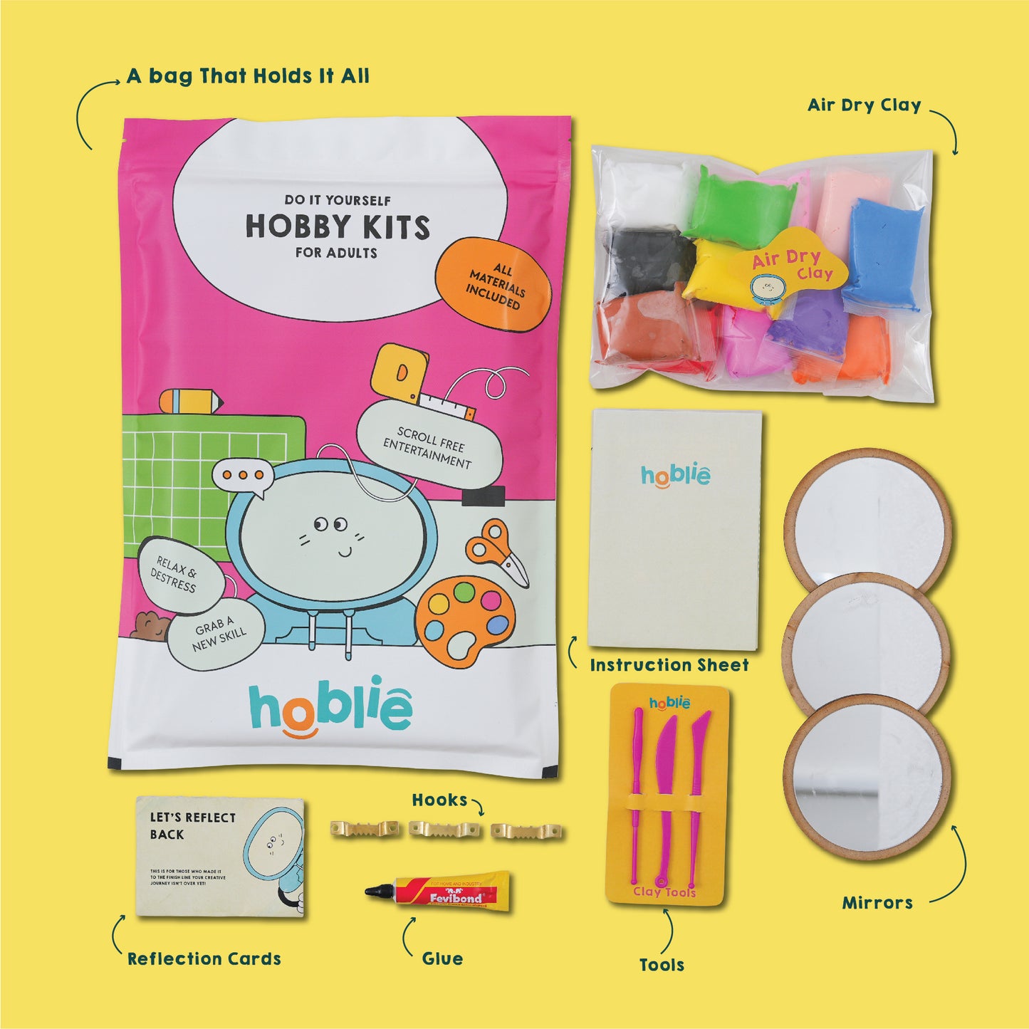 Mini Mood Mirrors | DIY Aesthetic Clay Mirror | hoblie