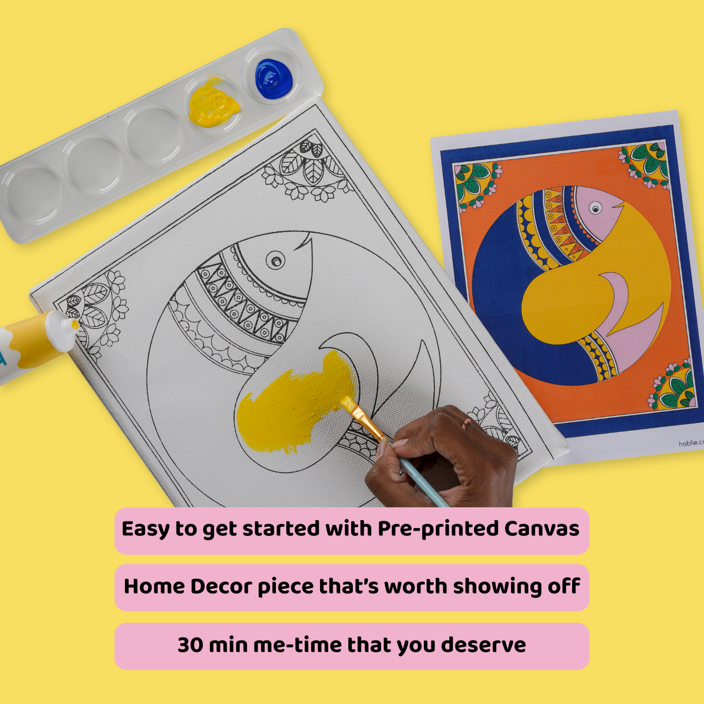 Madhubani art | DIY painting kit for adults – hoblie