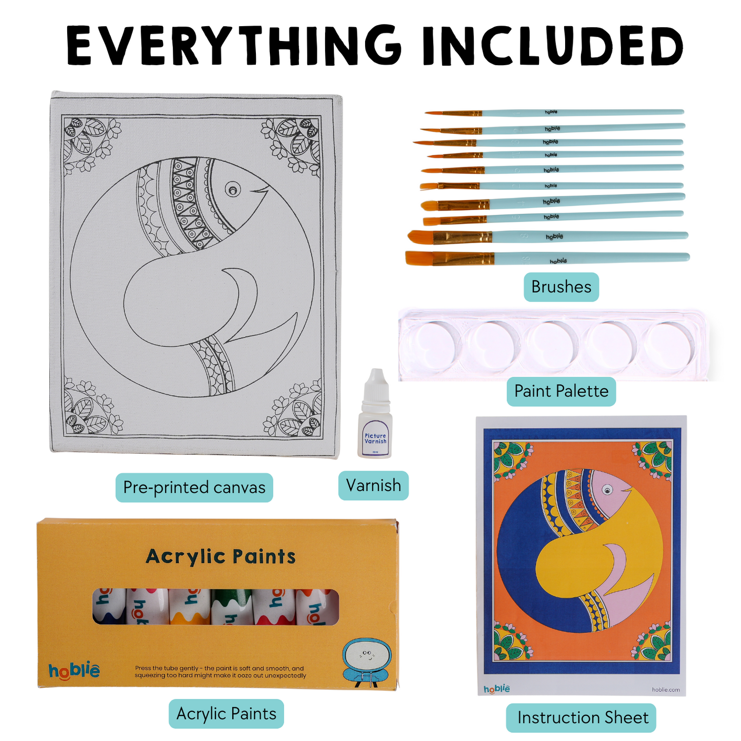 Madhubani art | DIY painting kit for adults – hoblie