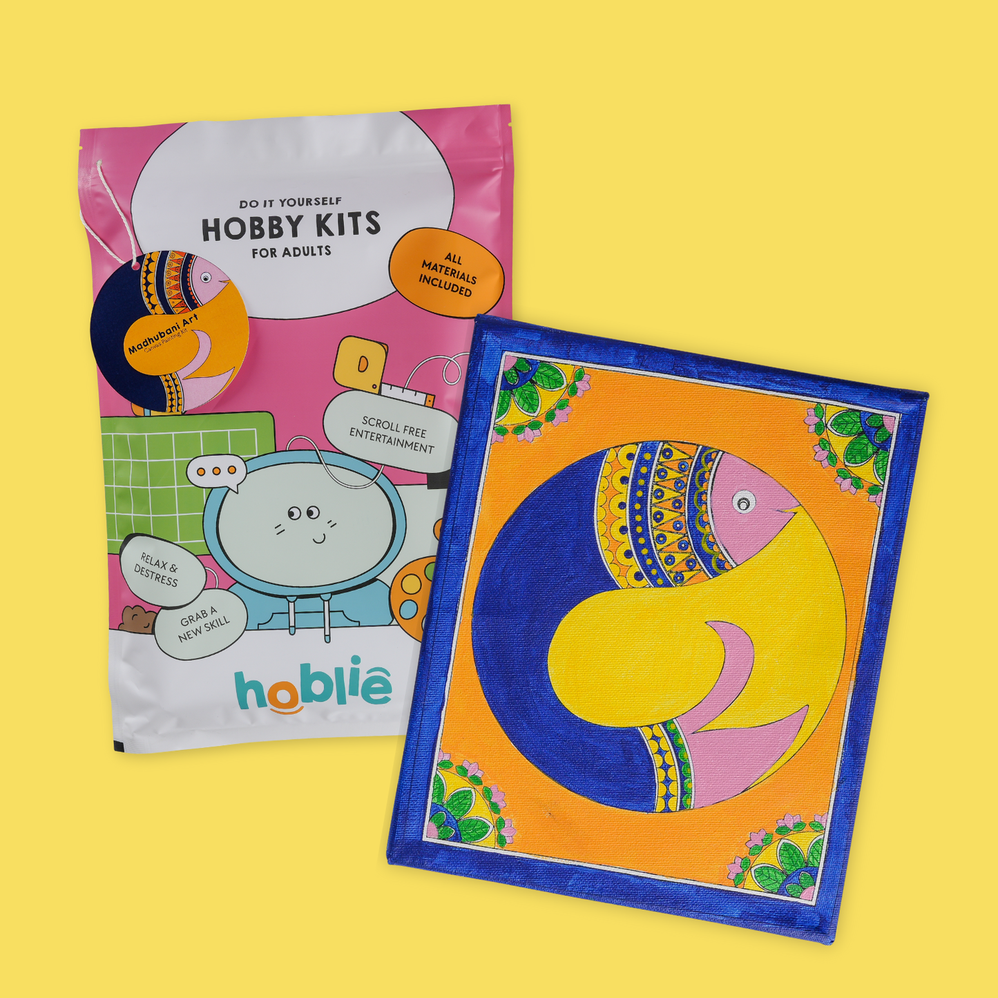 Madhubani art | DIY painting kit for adults – hoblie