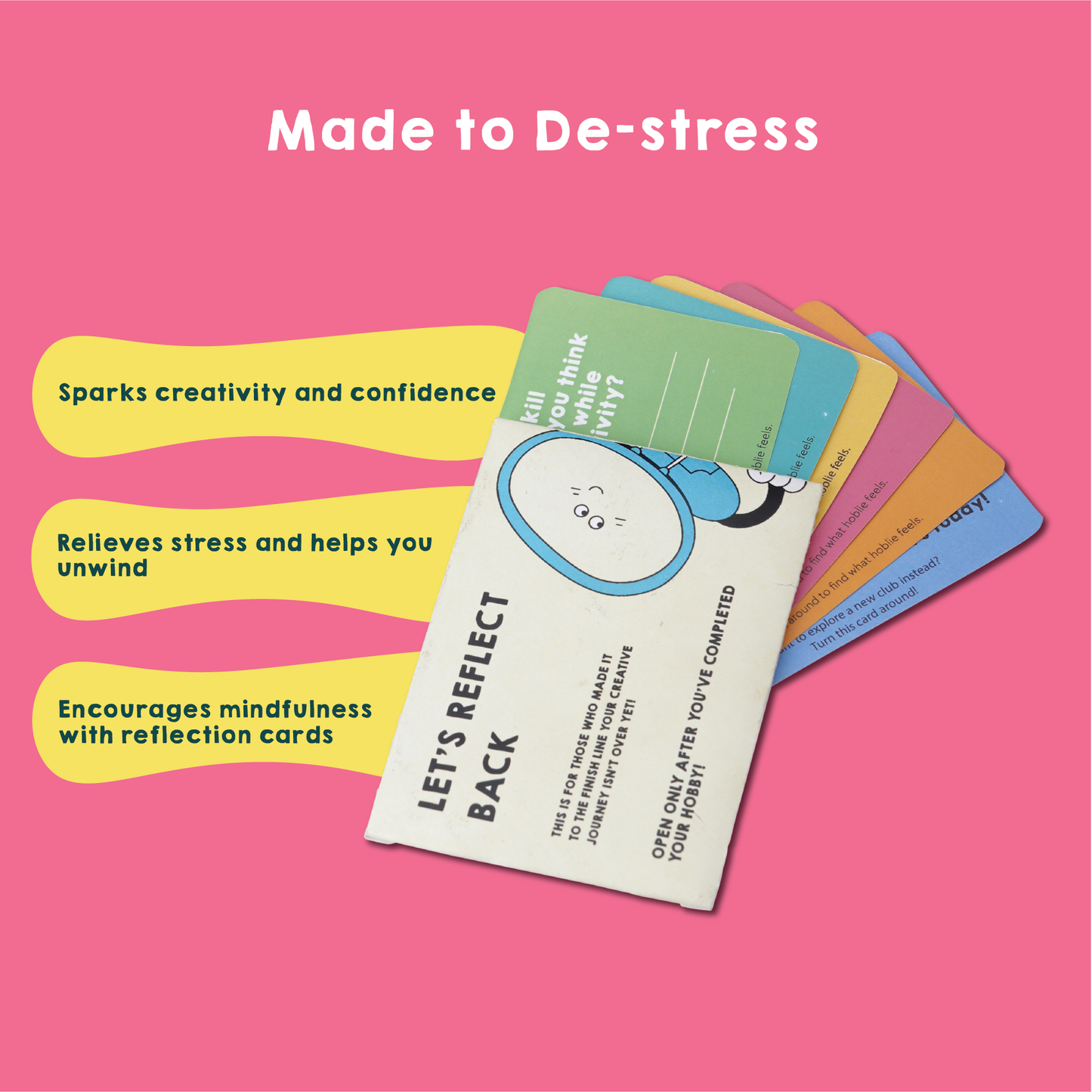 reflection cards made to de-stress