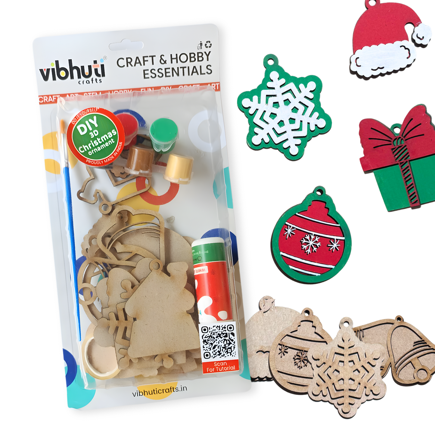 Christmas Ornament Painting kit | 3D Christmas Decorations - hoblie