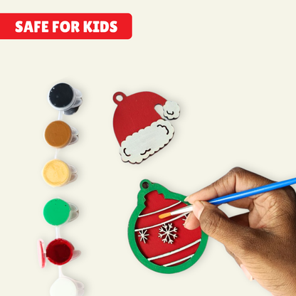 Christmas Ornament Painting kit | 3D Christmas Decorations - hoblie
