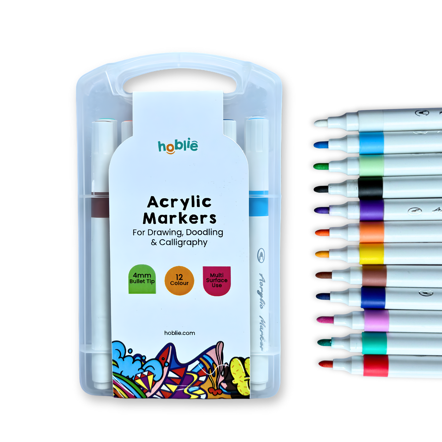 Acrylic Markers Set of 12 - hoblie