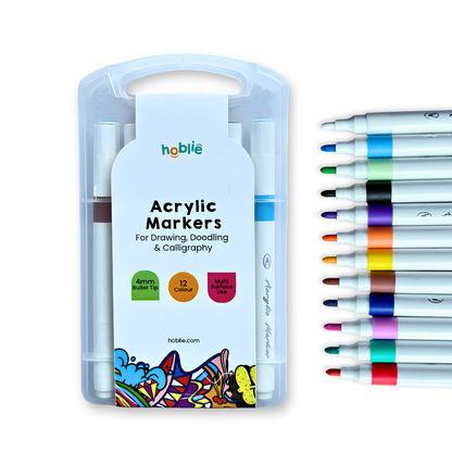Acrylic Markers Set of 12 - hoblie