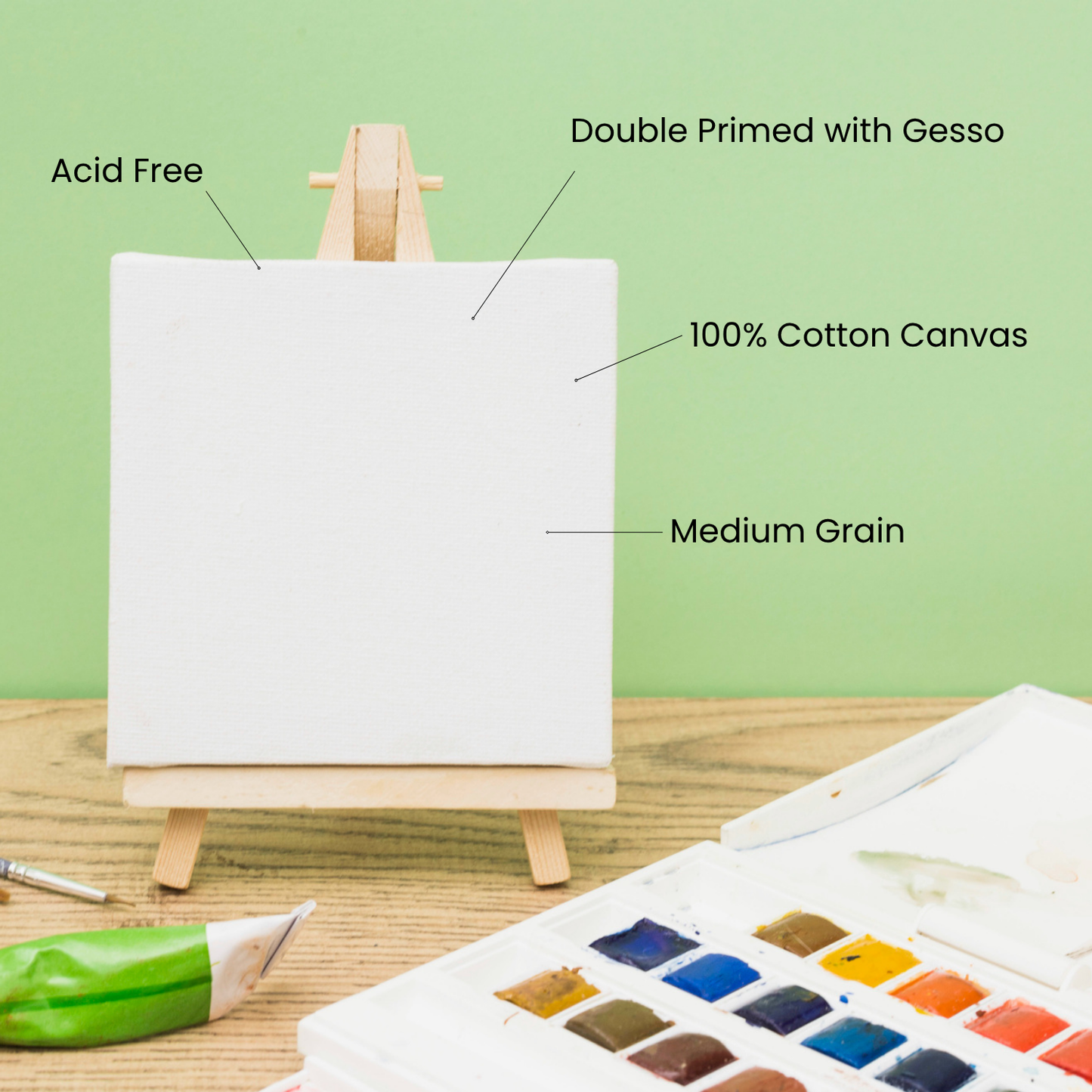 Hoblie Small Canvas Board Set of 6 (4x4 Inch) | Canvas for Painting