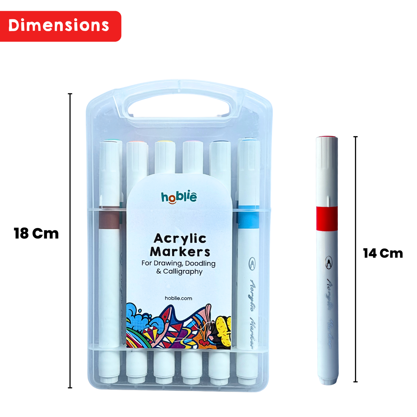 Acrylic Markers Set of 12 - hoblie