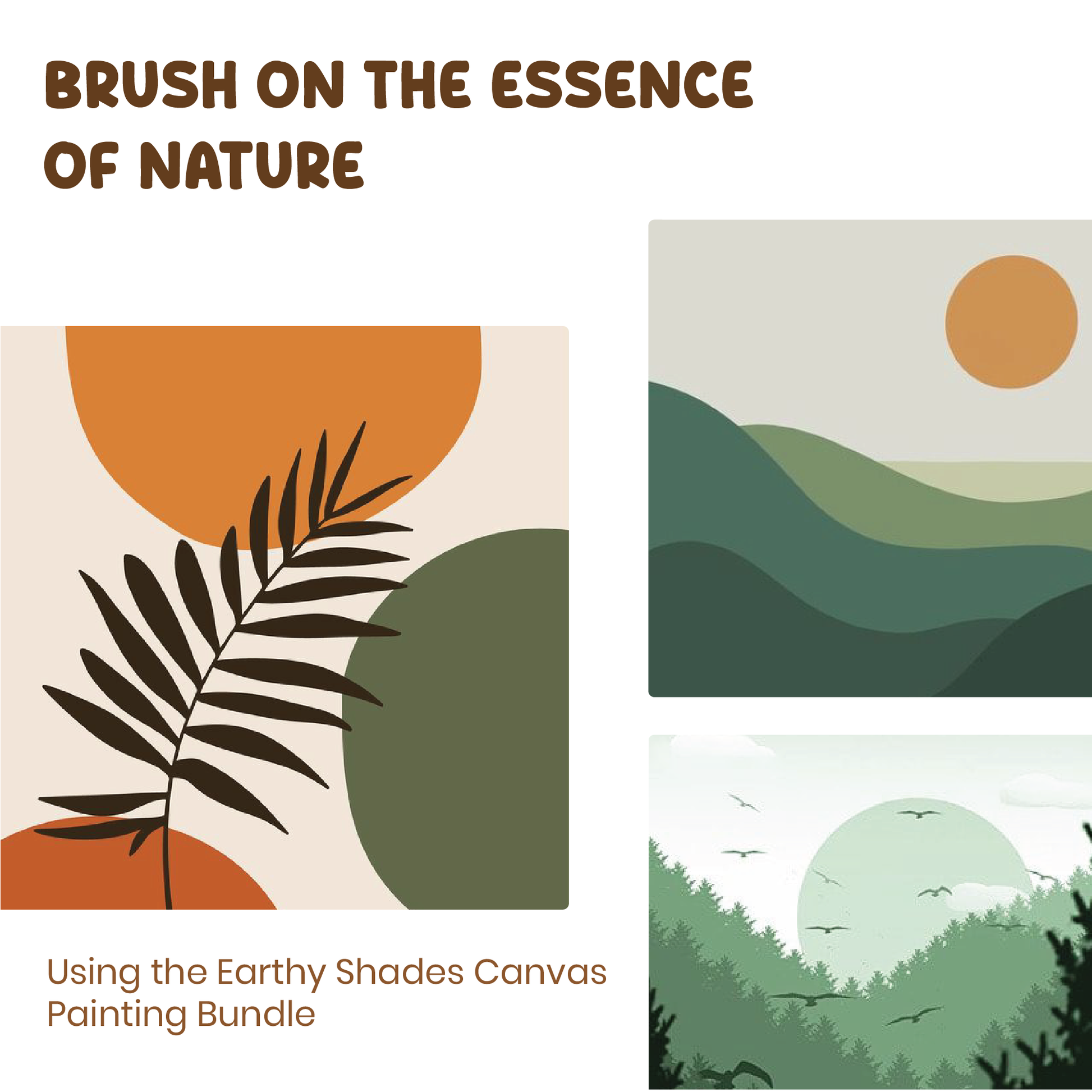 earthy shades painting kit with similar reference