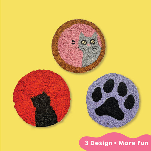 Cat-Inspired Textured Art for All Ages | Hoblie Mesh Art kit