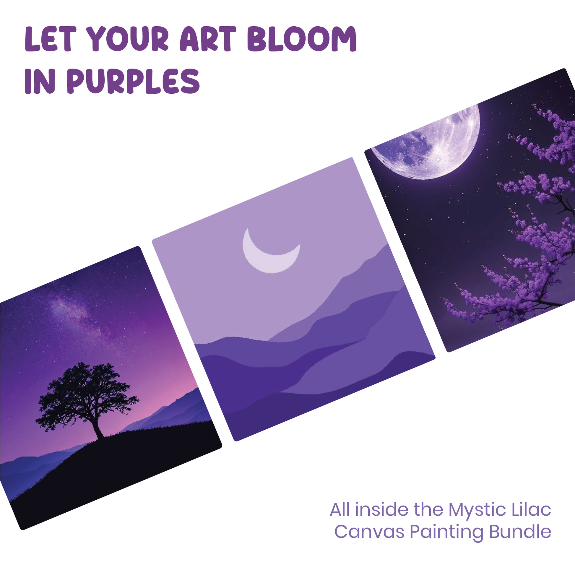 lilac painting references for painting with all included materials
