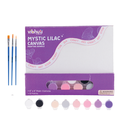 mystic lilac painting kit for adults and teen with all materials included and best for people who are font of lavender color