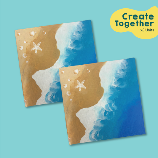 Beach Waves Create Messy Coastal Magic Together | Hoblie Sensory Painting Kit